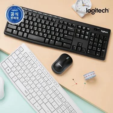 로지텍코리아 공식 MK295 콤보 무소음 무선 키보드 마우스 세트